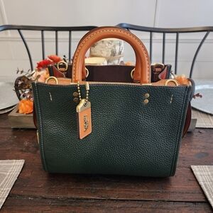 Coach Rogue 25 Amazon Green Colorblock EUC